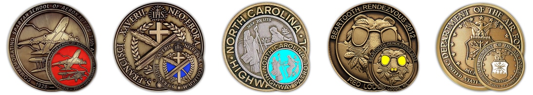 1 color - Custom Challenge Coins - Color On One Side