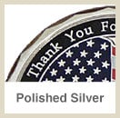 fin ssilver - Custom Challenge Coins - Color On One Side