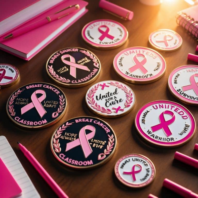 Custom breast cancer coins