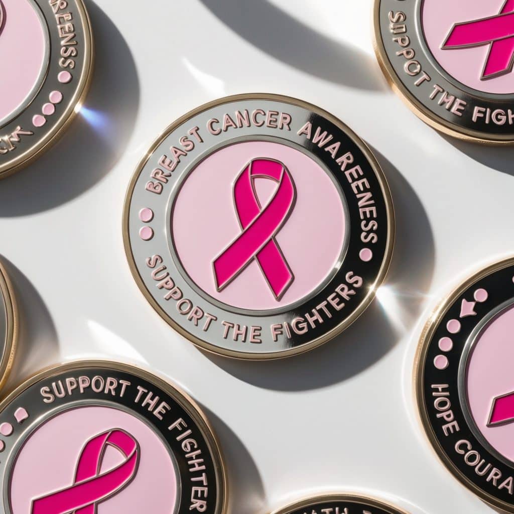 Breast cancer coins