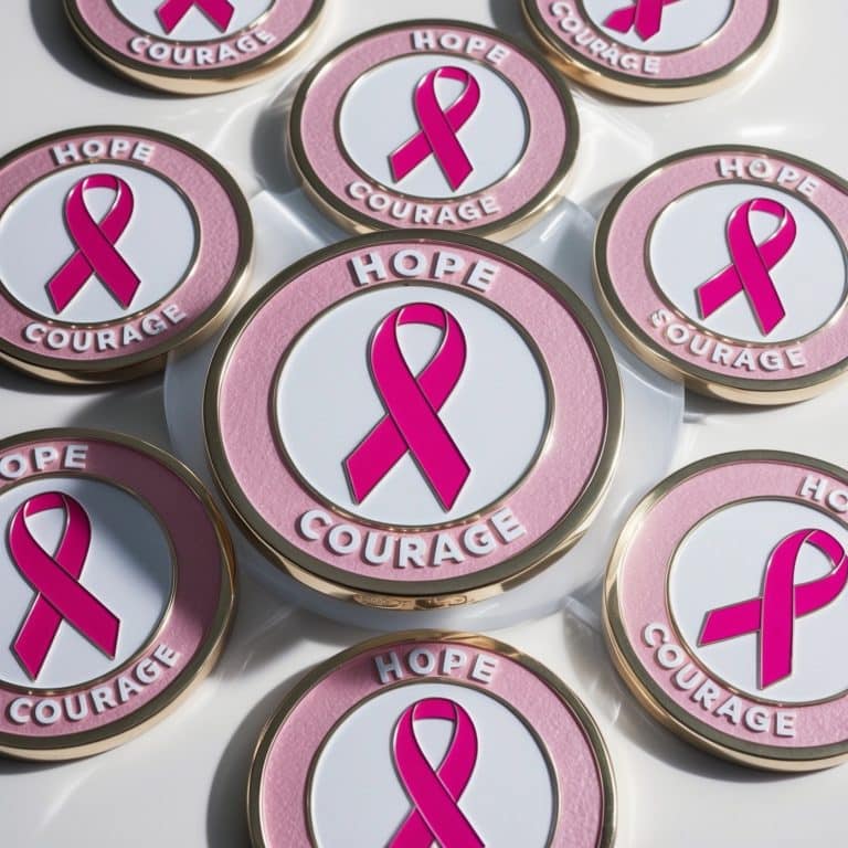 Breast cancer coins